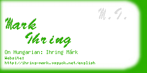 mark ihring business card